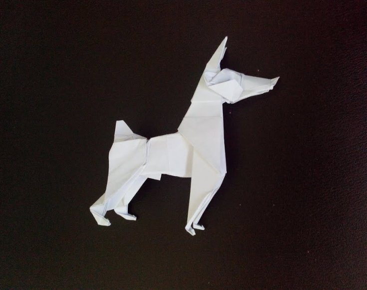 Схема сборки оригами собаки - интересные схемы и красивые поделки которые можно сделать самому смотрите на фото!