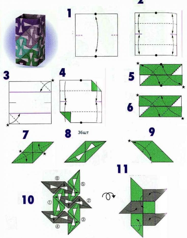 Ваза оригами из модулей для начинающих: инструкция, как сделать своими руками! 100 фото лучших идей с эксклюзивным дизайном + мастер-класс