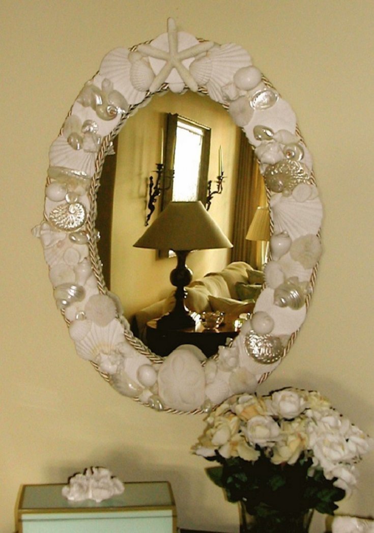 Красивый декор зеркала своими руками – 100 фото идей и мастер-класс